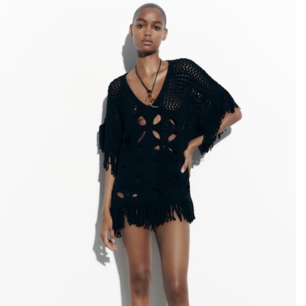 Zara Knit Coverup Dress S-M NWT